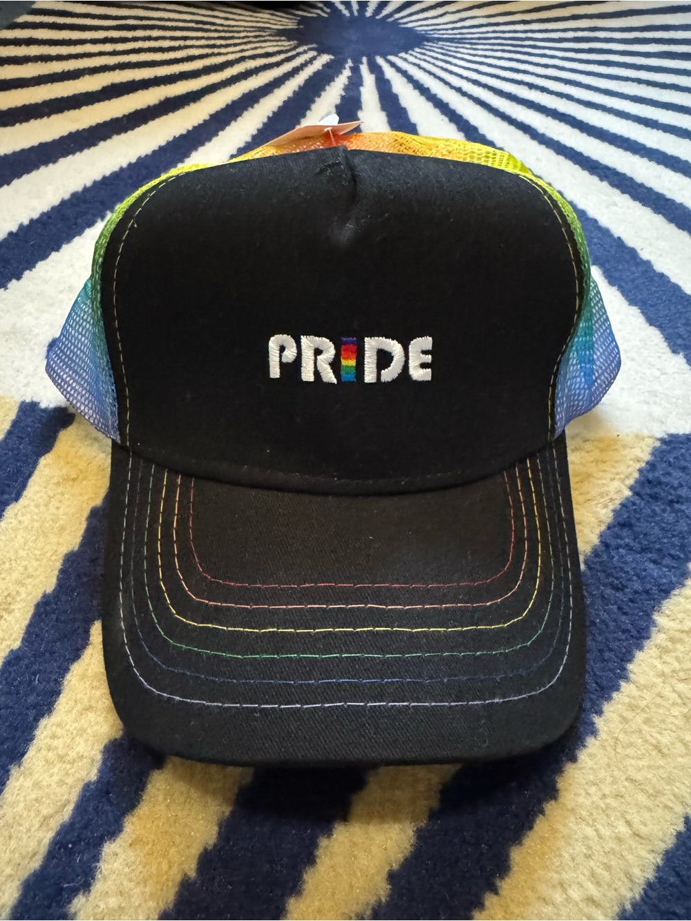 Target Pride Black Rainbow Trucker Hat